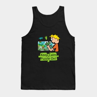 Keep Calm Jigsaw Puzzle Tank Top